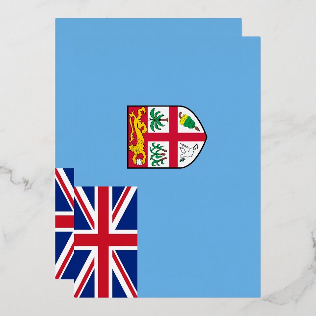 Fidschi-Flagge Folieneinladung (Vorderseite/Rückseite)