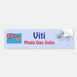 Fidschi-Flagge + Karte Aufkleber Autoaufkleber