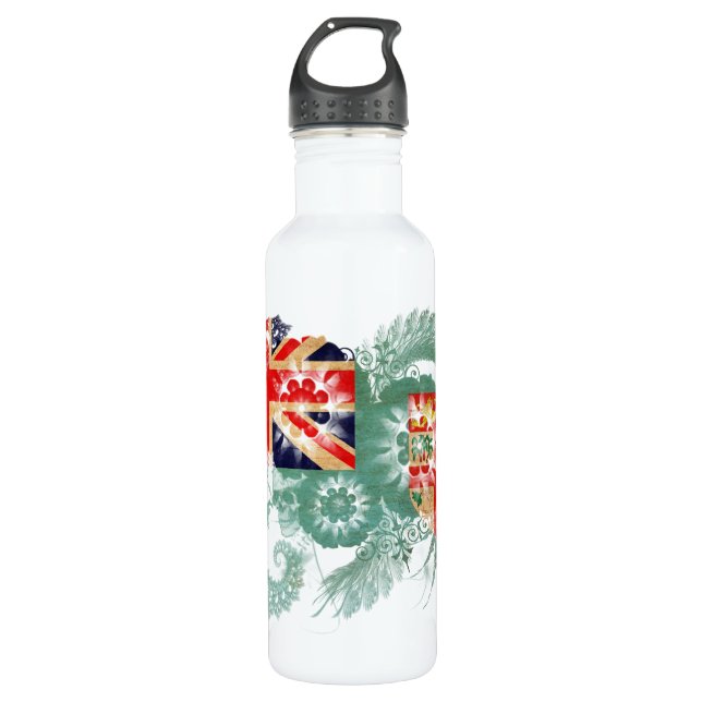 Fidschi-Flagge Trinkflasche (Vorderseite)