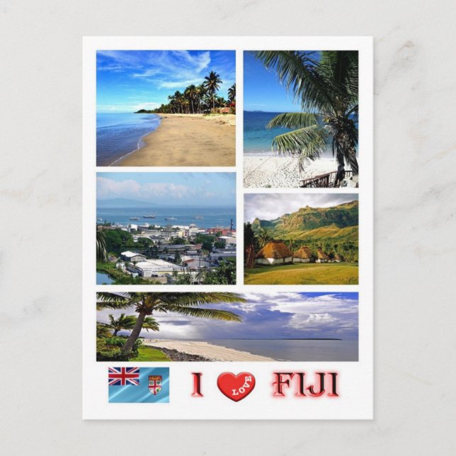 Fidschi - I Liebe - Postkarte (Vorderseite)