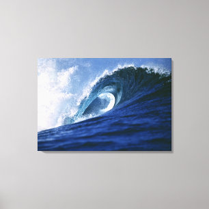 Fidschi-Inseln, Tavarua, Cloudbreak. Eine Welle Leinwanddruck