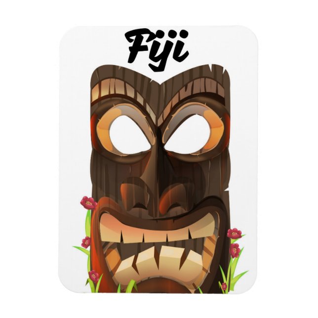 Fidschi-Schnitzmaske Magnet (Vertikal)