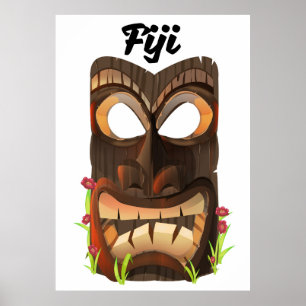 Fidschi-Schnitzmaske Poster