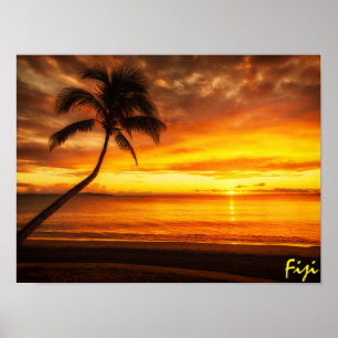 Fidschi-Sonnenuntergang Poster