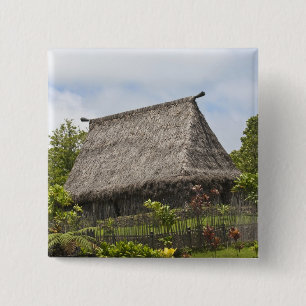 Fidschi, Viti Levu Insel. Polynesisches Kulturzent Button
