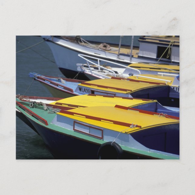 Fidschi, Viti Levu, Lautoka, kleine Boote im Hafen Postkarte (Vorderseite)