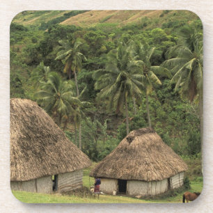 Fidschi, Viti Levu, Navala, traditionelle Bure-Häu Untersetzer