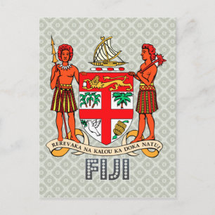 Fidschi-Wappen Postkarte