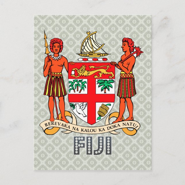 Fidschi-Wappen Postkarte (Vorderseite)