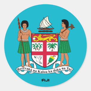 Fidschi-Wappen-runder Aufkleber