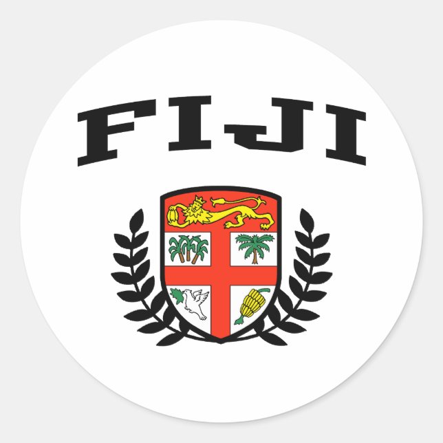 Fidschi-Wappen Runder Aufkleber (Vorderseite)
