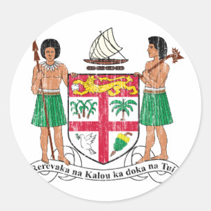 Fidschi-Wappen Runder Aufkleber