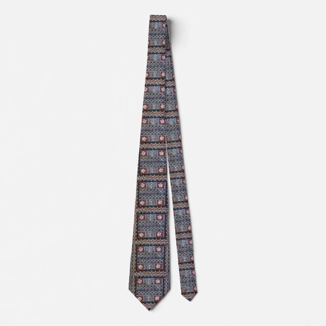 FidschiTapa Barkcloth Druck-Krawatte Krawatte (Vorderseite)