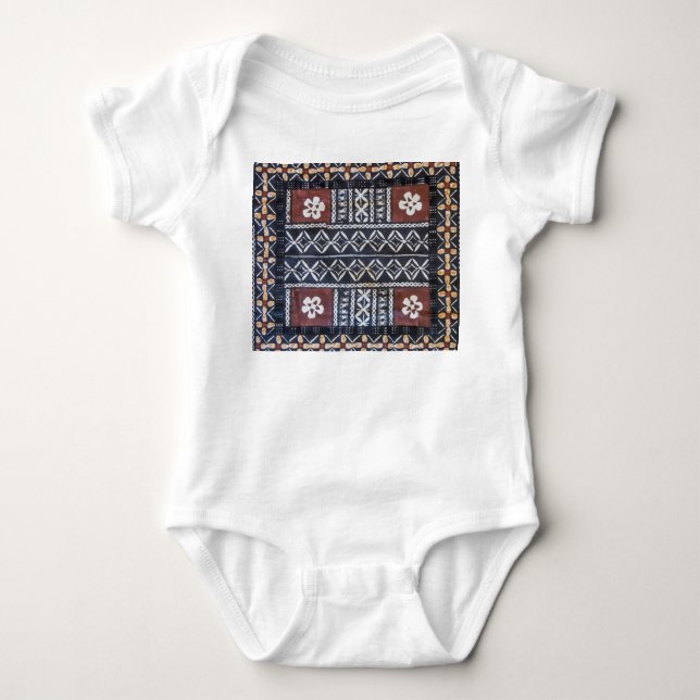 Fidschitapa-Stoff-Baby-Pullover Baby Strampler (Vorderseite)