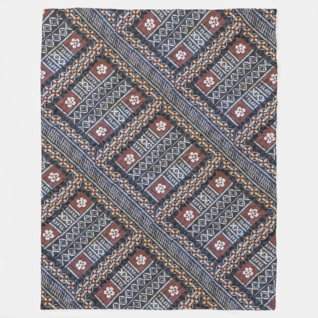 Fidschitapa-Stoff-Druck-Fleece-Decke Fleecedecke (Vorderseite)