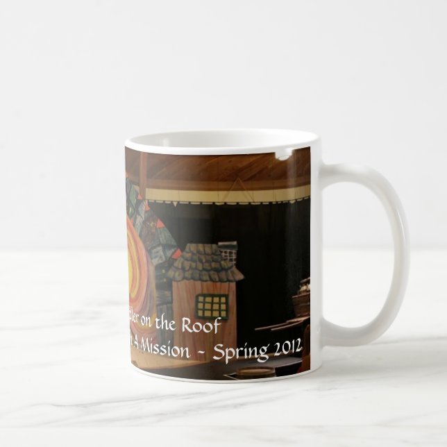 Fiedler auf der Dach-Tasse Kaffeetasse (Rechts)