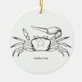 Fiedler-Krabben-Illustration (Linie Kunst) Silbernes Ornament