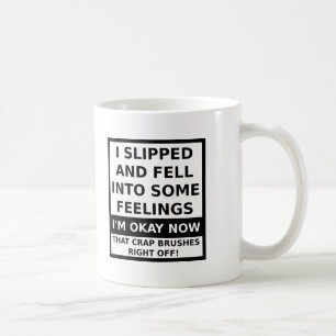 Fiel in etwas Gefühls-lustige Tasse