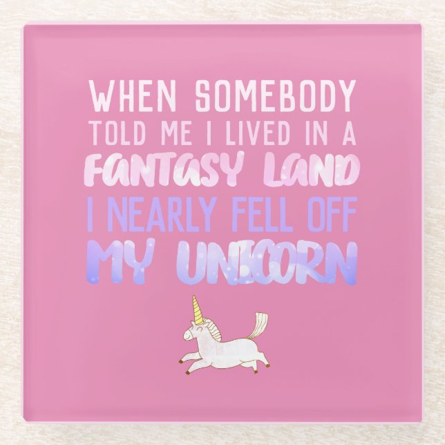 fiel von meinem Einhorn, gürtelige Geschenke, Cute Glasuntersetzer (Vorderseite)