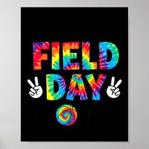 Field Day 2026 Tie Dye Friedenszeichen Lehrer Schü Poster
