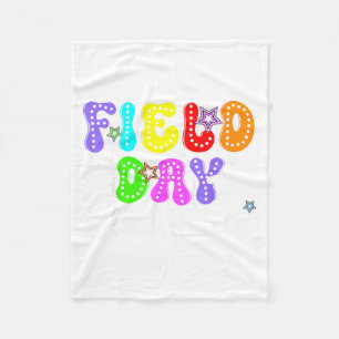 Field Day Blaues Team Lasst Die Spiele Beginnen Se Fleecedecke