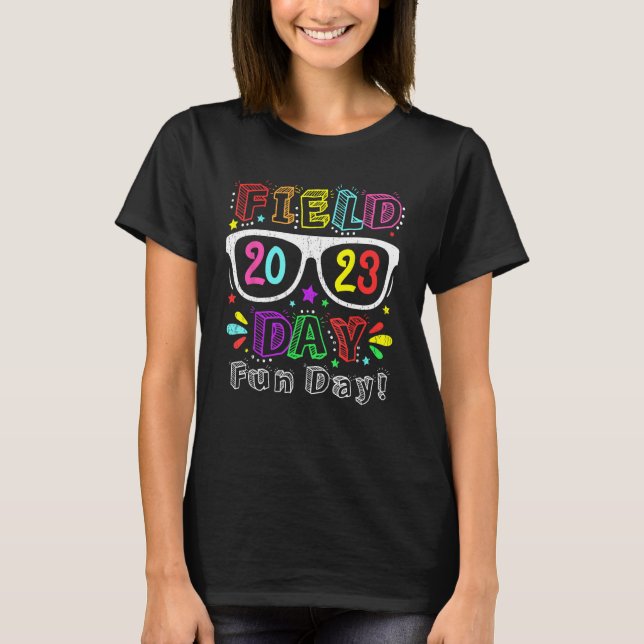 Field Day Fun Day 2023 Groovy School Trip Teacher  T-Shirt (Vorderseite)