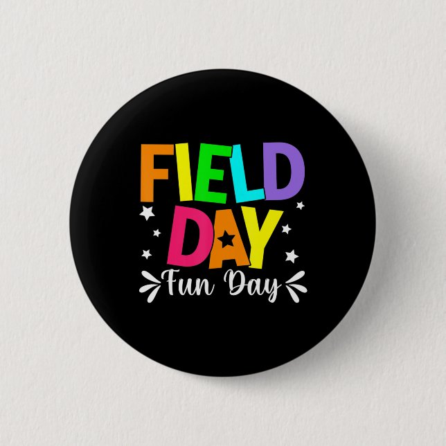 Field Day Fun Day School Trip Field Day Lehrer Ki Button (Vorderseite)