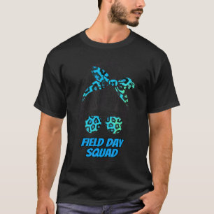 Field Day Squad Messy Bun Leopard Print Teacher T-Shirt