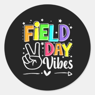 Field Day Vibes Funny für Lehrer Kinder glückliche Runder Aufkleber