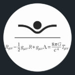 Field Equation Runder Aufkleber<br><div class="desc">Field Equation in general relity,  gravitation describing spacetime curvature in a moder sind with energy considerations.</div>