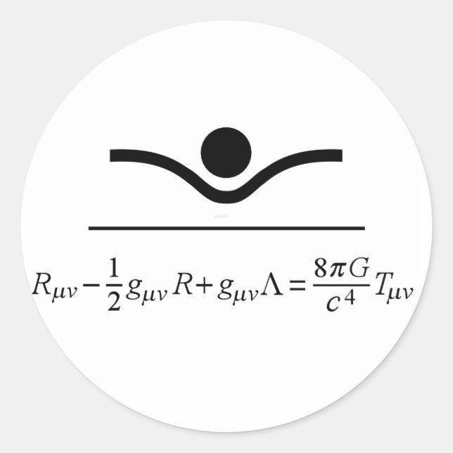 Field Equation Runder Aufkleber (Vorderseite)