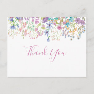 Field Floral Brautparty Danke Karte