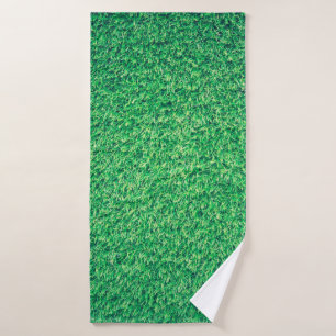 Field grass green lawn texture badehandtuch