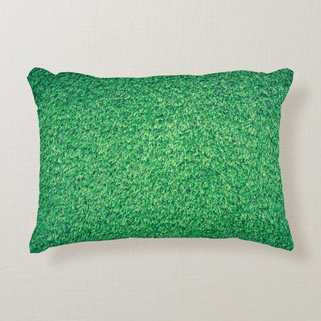 Field grass green lawn texture dekokissen (Vorderseite)