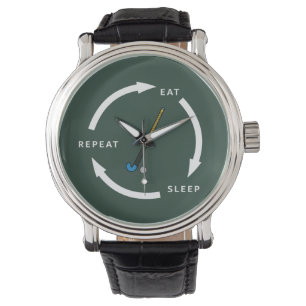 Field Hockey Eat Sleep Wiederholung Sportfan Spric Armbanduhr