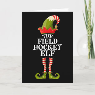 Field Hockey Elf-Shirt Lustiges Weihnachten Gruppe Karte