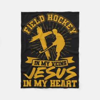 Field Hockey Field Hockey in meinen Adern Jesus in Fleecedecke
