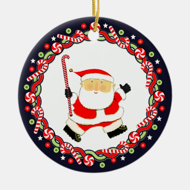 Field Hockey Gite Cadeau en céramique ornement (Devant)