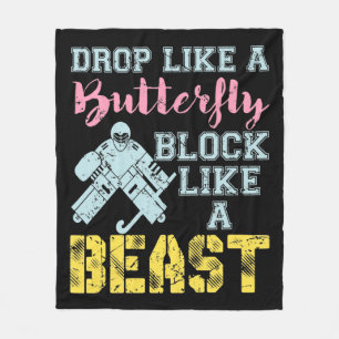 Field Hockey Goalie Block wie eine Bestie Fleecedecke