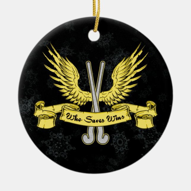 Field Hockey Goalie Christmas Ornament (Vorne)
