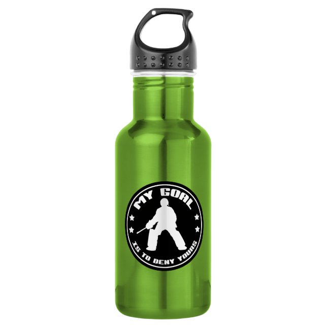 Field Hockey Goalie 'My Goal' Trinkflasche (Vorderseite)