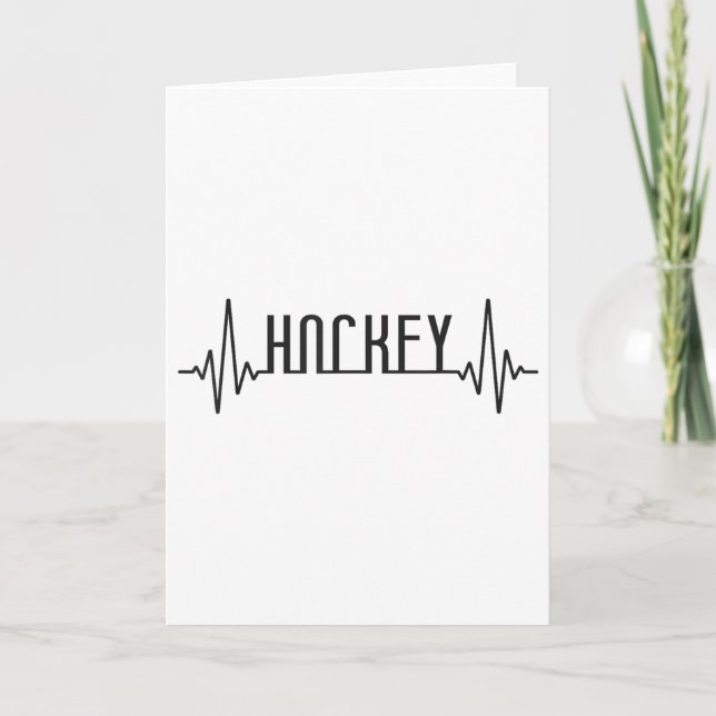 Field Hockey Heartbeat Hockey _1  Karte (Vorderseite)