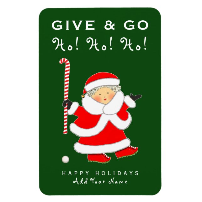 Field Hockey Holiday Christmas Cards Magnet (Vertikal)