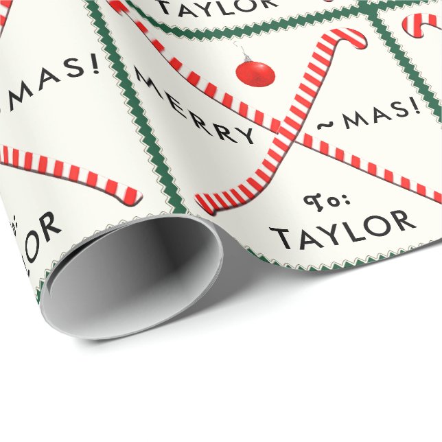 Field Hockey Holiday Geschenk Wrapping Pa Geschenkpapier (Rolleneckpunkt)