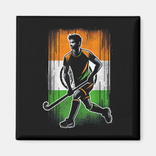 Field Hockey Indien Männer Indische Flagge Feldhoc Magnet