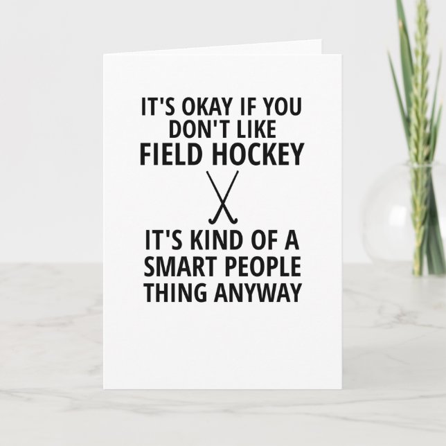 Field Hockey Lover spendet Hockey-Spielertrainer Karte (Vorderseite)