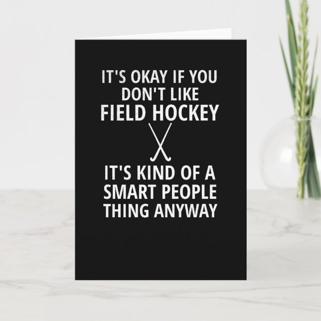 Field Hockey Lover spendet Hockey-Spielertrainer Karte (Vorderseite)