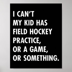 Field Hockey Mama and Vater Practice Game Design Poster
