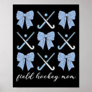 Field Hockey Mutter Coquette Bogen Cute Hockey Lie Poster