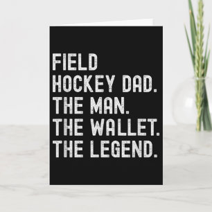 Field Hockey Papa Der Mann Die Brieftasche Die Leg Karte